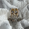 Men'S 925 Sterling Silver Yellow Spinel Ring Size 8.5