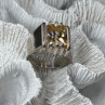Men'S 925 Sterling Silver Yellow Spinel Ring Size 8.5