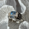 925 Sterling Silver Spinel Men'S Ring Size 8.5