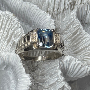 925 Sterling Silver Spinel Men'S Ring Size 8.5