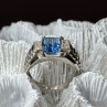 925 Sterling Silver Spinel Men'S Ring Size 8.5