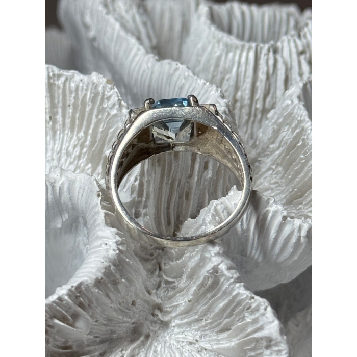 925 Sterling Silver Spinel Men's Ring Size 8.5