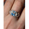 925 Sterling Silver Spinel Men's Ring Size 8.5