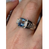 925 Sterling Silver Spinel Men's Ring Size 8.5