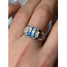 925 Sterling Silver Spinel Men's Ring Size 8.5