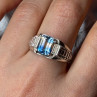 925 Sterling Silver Spinel Men'S Ring Size 8.5