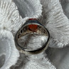 925 Sterling Silver Orange Citrine Men'S Ring Size 9