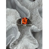 925 STERLING SILVER ORANGE CITRINE MEN'S RING SIZE 9