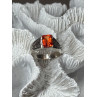 925 STERLING SILVER ORANGE CITRINE MEN'S RING SIZE 9
