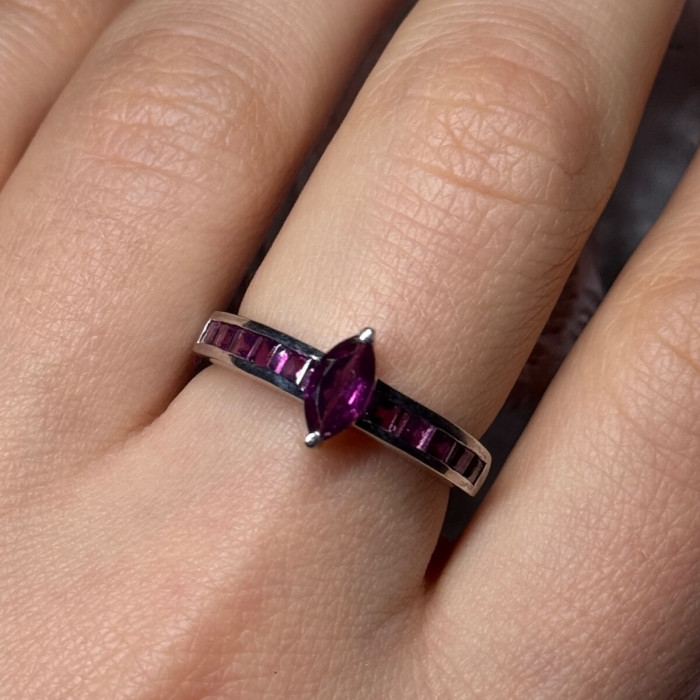 925 Sterling Silver Spinel Ring Size 7.5