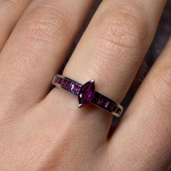 925 Sterling Silver Spinel Ring Size 7.5
