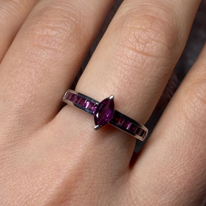 925 Sterling Silver Spinel Ring Size 7.5