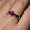 925 Sterling Silver Spinel Ring Size 7.5
