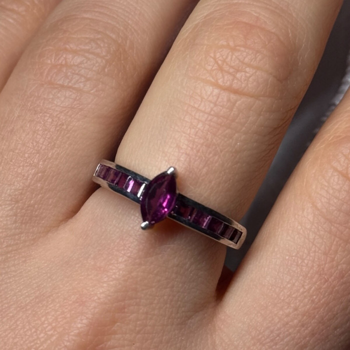 925 Sterling Silver Spinel Ring Size 7.5