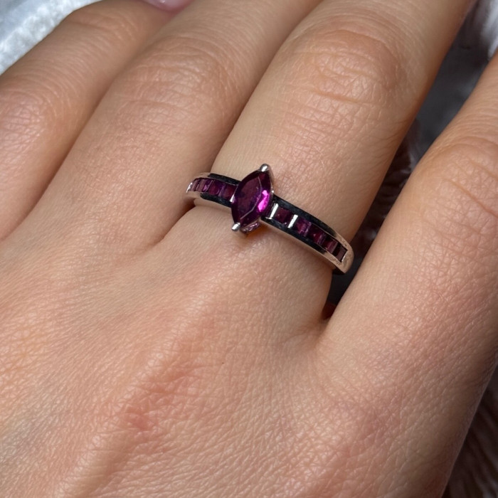 925 Sterling Silver Spinel Ring Size 7.5