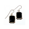 925 Sterling Silver Black Nephrite Earrings