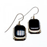925 Sterling Silver Black Nephrite Earrings