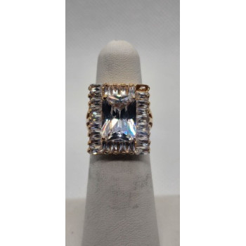 925 Sterling Silver CZ Ring Size 4.5