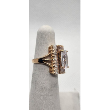 925 Sterling Silver CZ Ring Size 4.5