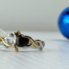 925 Sterling Silver Gold Plated Almandine & Spinel 