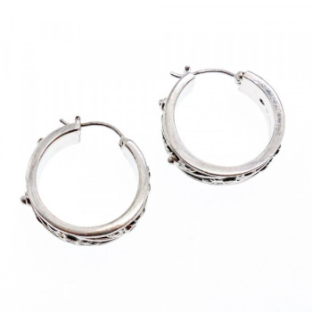 925 Sterling Silver Pink Spinel & Black Enamel Earrings