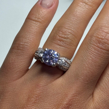 925 Sterling Silver CZ Ring Size 6