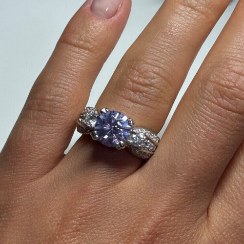 925 Sterling Silver CZ Ring Size 6