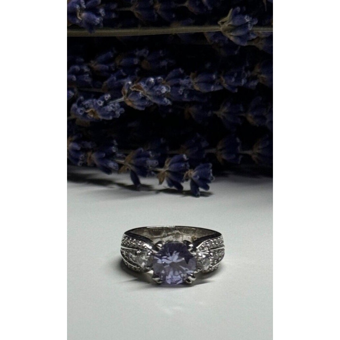 925 Sterling Silver CZ Ring Size 6