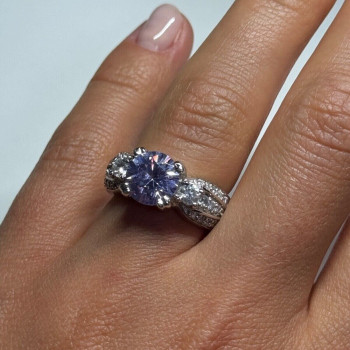 925 Sterling Silver CZ Ring Size 6