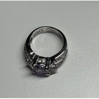 925 Sterling Silver CZ Ring Size 6