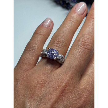 925 Sterling Silver CZ Ring Size 6