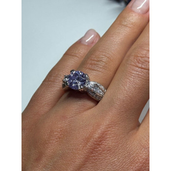 925 Sterling Silver CZ Ring Size 6