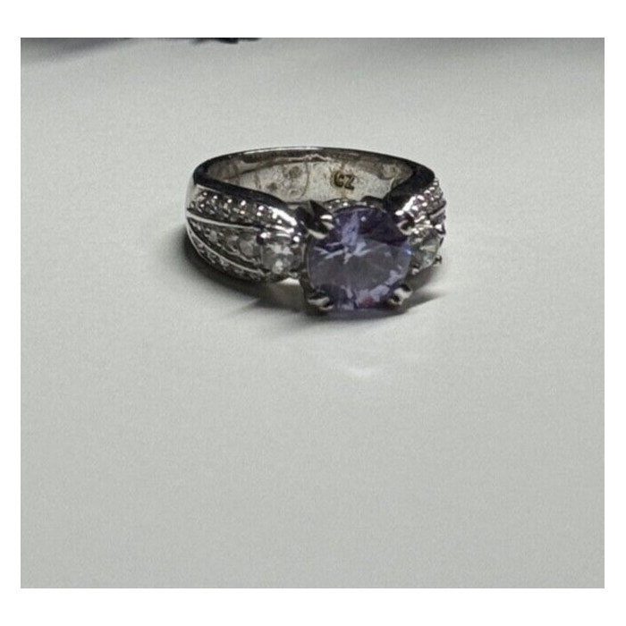 925 Sterling Silver CZ Ring Size 6