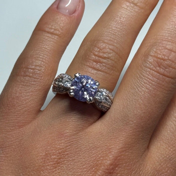 925 Sterling Silver CZ Ring Size 6