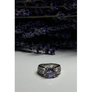 925 Sterling Silver CZ Ring Size 6