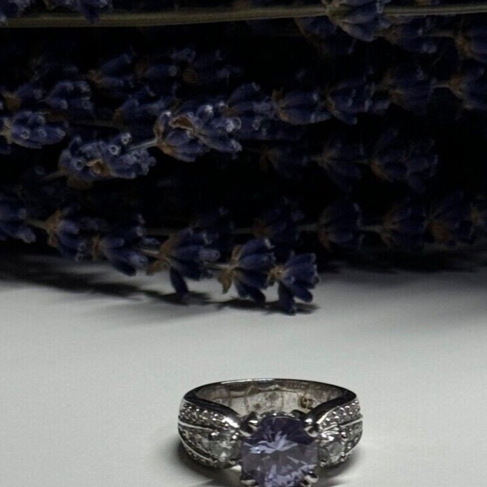 925 Sterling Silver CZ Ring Size 6