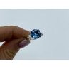 925 Sterling Silver Blue Topaz & Quartz Ring Size 6.5
