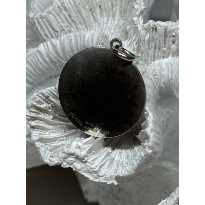 925 Sterling Silver Empire State Building Enamel Pendant Lenth 1.4 Inch