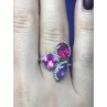 925 Sterling Silver Amethyst & Spinel Ring Size 8