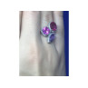 925 Sterling Silver Amethyst & Spinel Ring Size 8