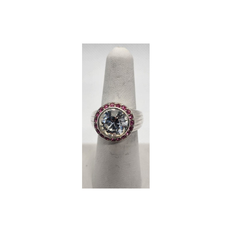 925 Sterling Silver CZ Ring Size 7