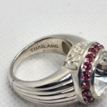 925 Sterling Silver CZ Ring Size 7