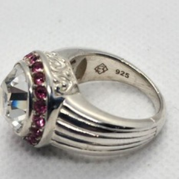 925 Sterling Silver CZ Ring Size 7