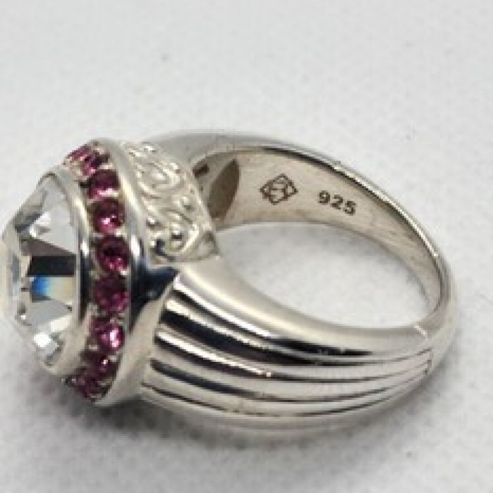 925 Sterling Silver CZ Ring Size 7
