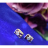 925 Sterling Silver Almandine & Black Spinel Earrings
