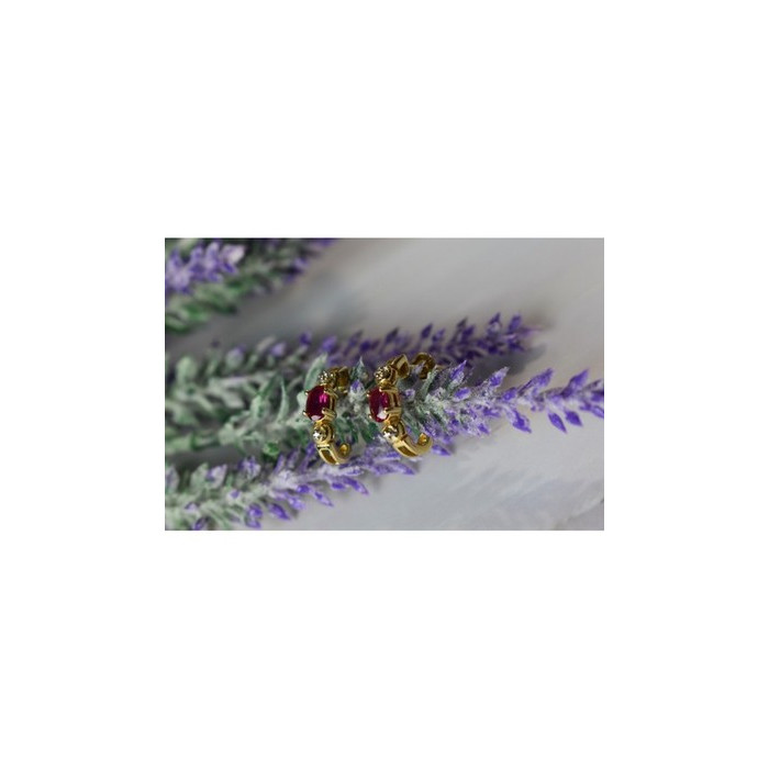 925 Sterling Silver Gold Plated Pink Topaz Stud Earrings