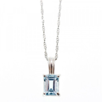 925 Sterling Silver Topaz Chain With Pendant