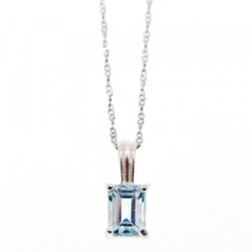 925 Sterling Silver Topaz Chain With Pendant