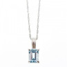 925 Sterling Silver Topaz Chain With Pendant