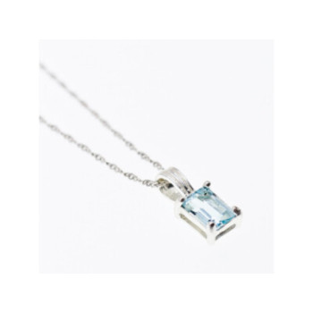 925 STERLING SILVER TOPAZ CHAIN WITH PENDANT